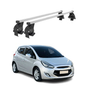 Menabo Dachträger Grundtäger für Hyundai ix20 2010-2015 50kg Stahl Silber 2 tlg