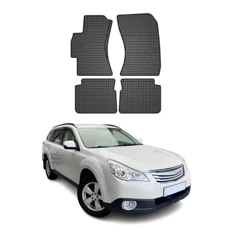 OMAC Gummi Fußmatten für Subaru Outback 2009-2014 Automatten TPE Schwarz 4x