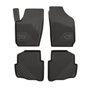 Fußmatten Gummimatten No.77 für Skoda Fabia I 1999-2008 TPE Schwarz 4 Teile