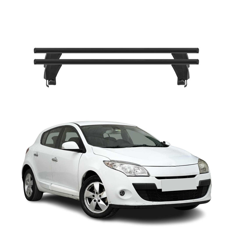 Menabo Dachträger Grundtäger für Renault Megane 2008-2016 50kg Alu Schwarz 2 tlg