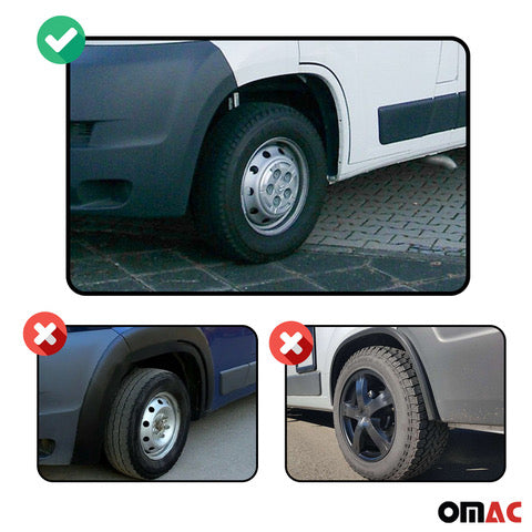 Schmutzfänger für Citroen Jumper Boxer Ducato 2006-2025 mit Gewölbestreckern 4x