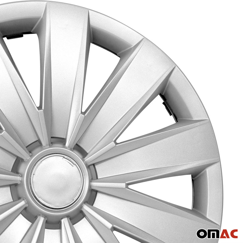 4x Radkappen Radblenden Radzierblenden für Auto KFZ PKW 16" Zoll ABS Silber