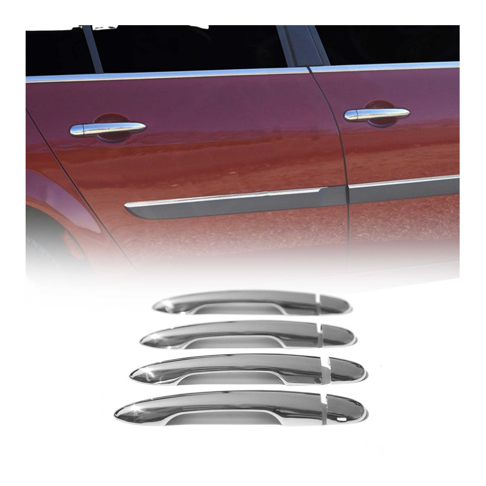 Chrom Türgriff Blende für Renault Modus 2004-2013 Edelstahl 8tlg