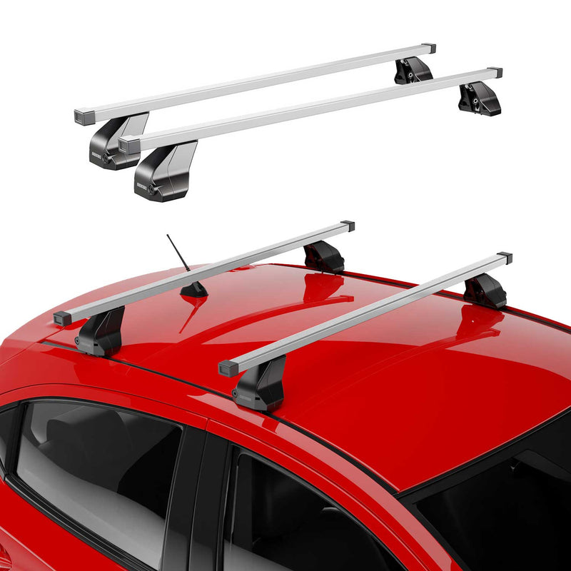 Menabo Stahl Gepäckträger Dachträger für Renault Grand Scenic 2004-09 Grau