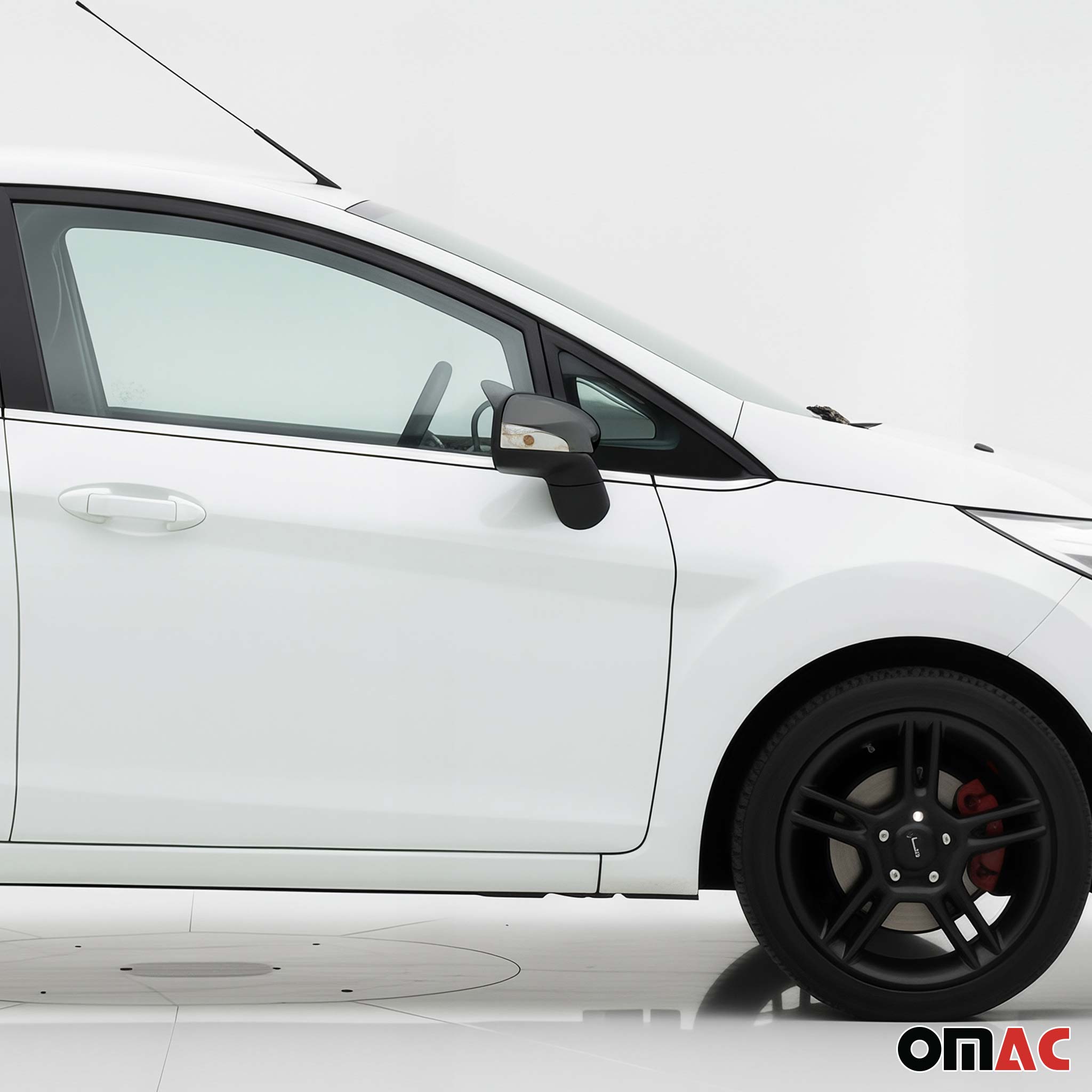 Spiegelkappen Spiegelabdeckung für Ford Fiesta / B-Max 2008-2017 Dark Chrom ABS