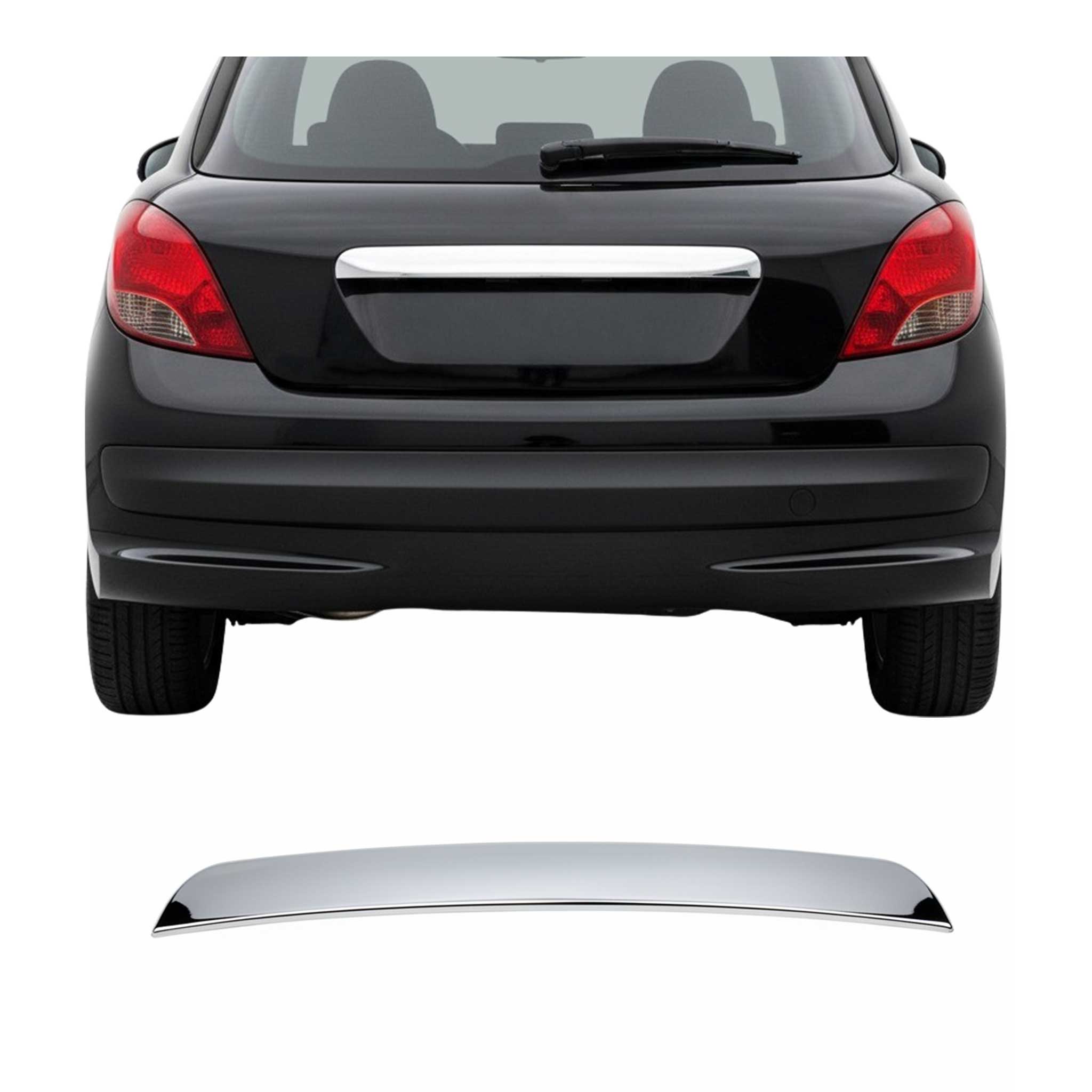 Heckklappe Kofferraumöffner Griff für Peugeot 207 2006-2012 Edelstahl Chrom