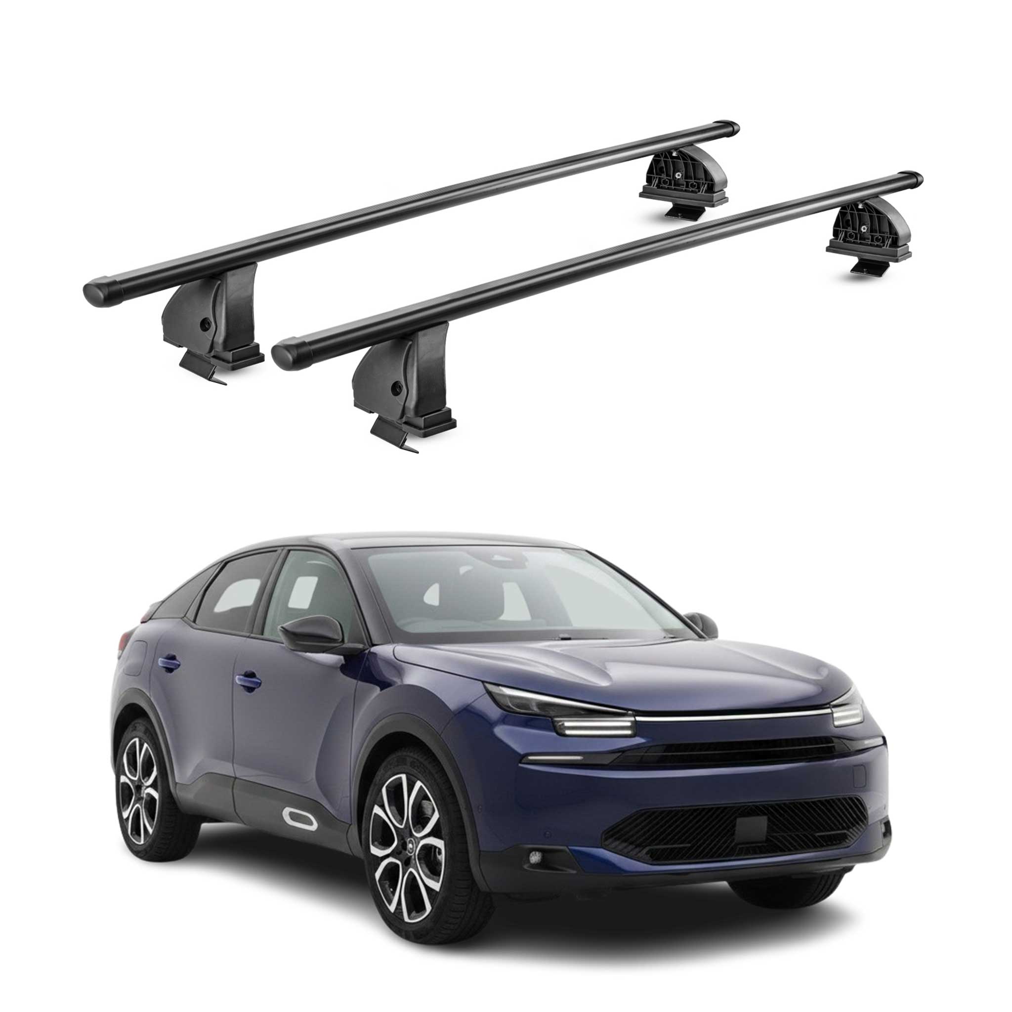 Stahl Dachträger für Citroen C4 X 2023-2026 TÜV Abschließbar 75 kg 2tlg Schwarz