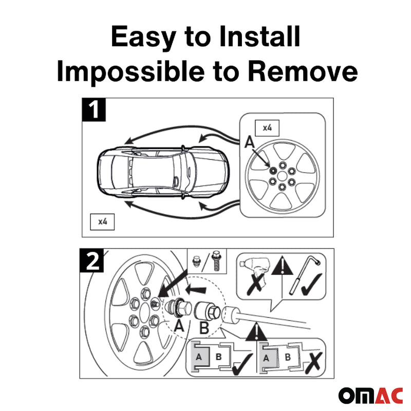 Radschloss Radschrauben Satz für KIA Stinger ab 2019 Silber 4tlg M12X1.5