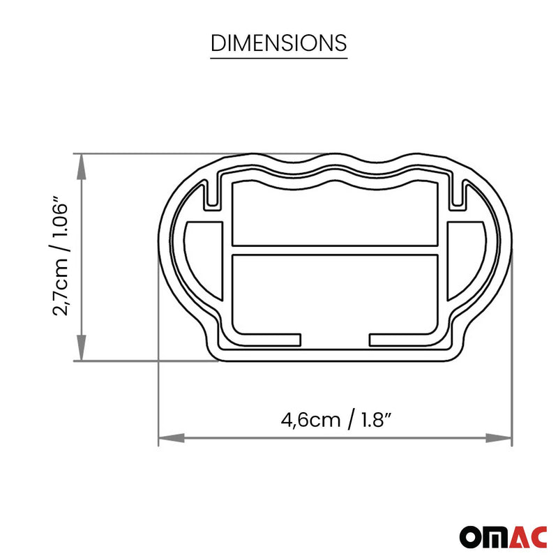 Dachträger für Ford Courier Tourneo 2013-2024 3-5 türig TÜV Alu Silber 2 tlg