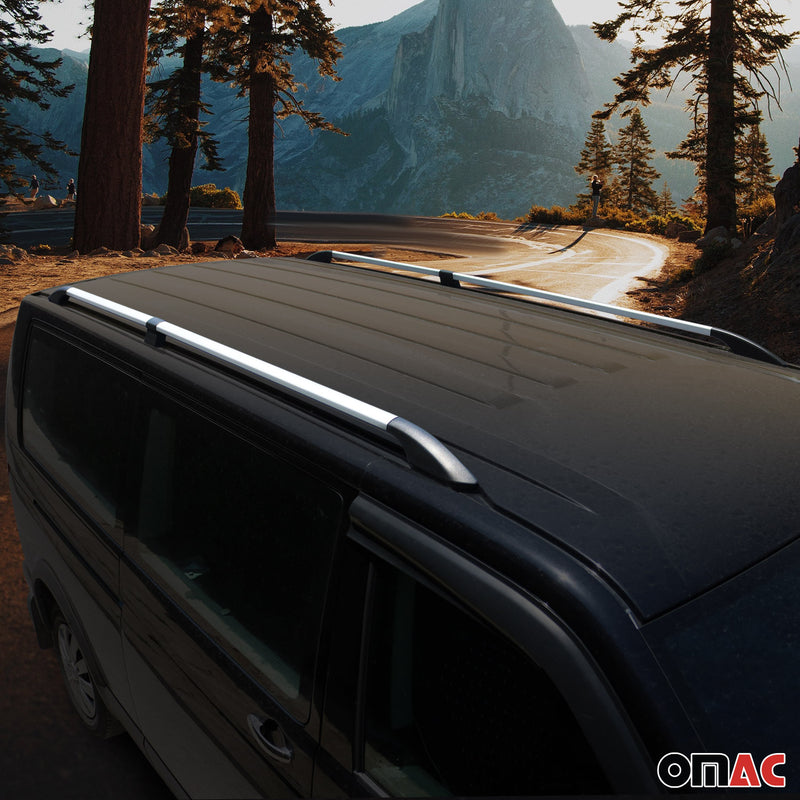 Dachreling Dachgepäckträger für Fiat Scudo 2006-2016 L2 Mitte RS Alu Grau