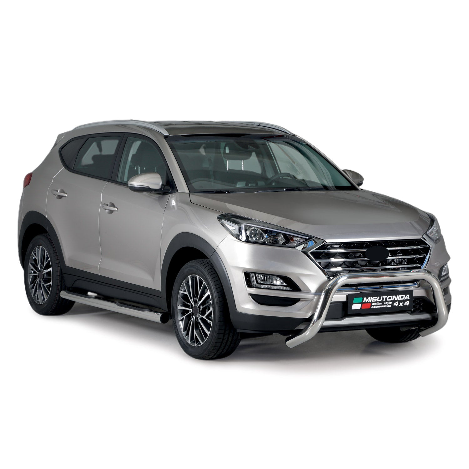 Frontbügel Frontschutzbügel für Hyundai Tucson 2018-2021 ø76mm Stahl Silber