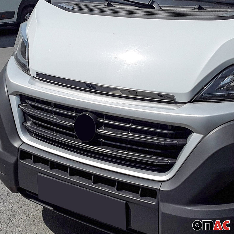 Motorhaube Chromleiste Frontleiste für Fiat Ducato 2006-2014 Edelstahl Silber 1x