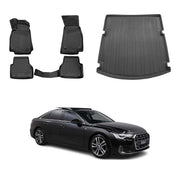 OMAC Fußmatten & Kofferraumwanne Set für Audi A6 S6 C8 Stufenheck 2018-2025