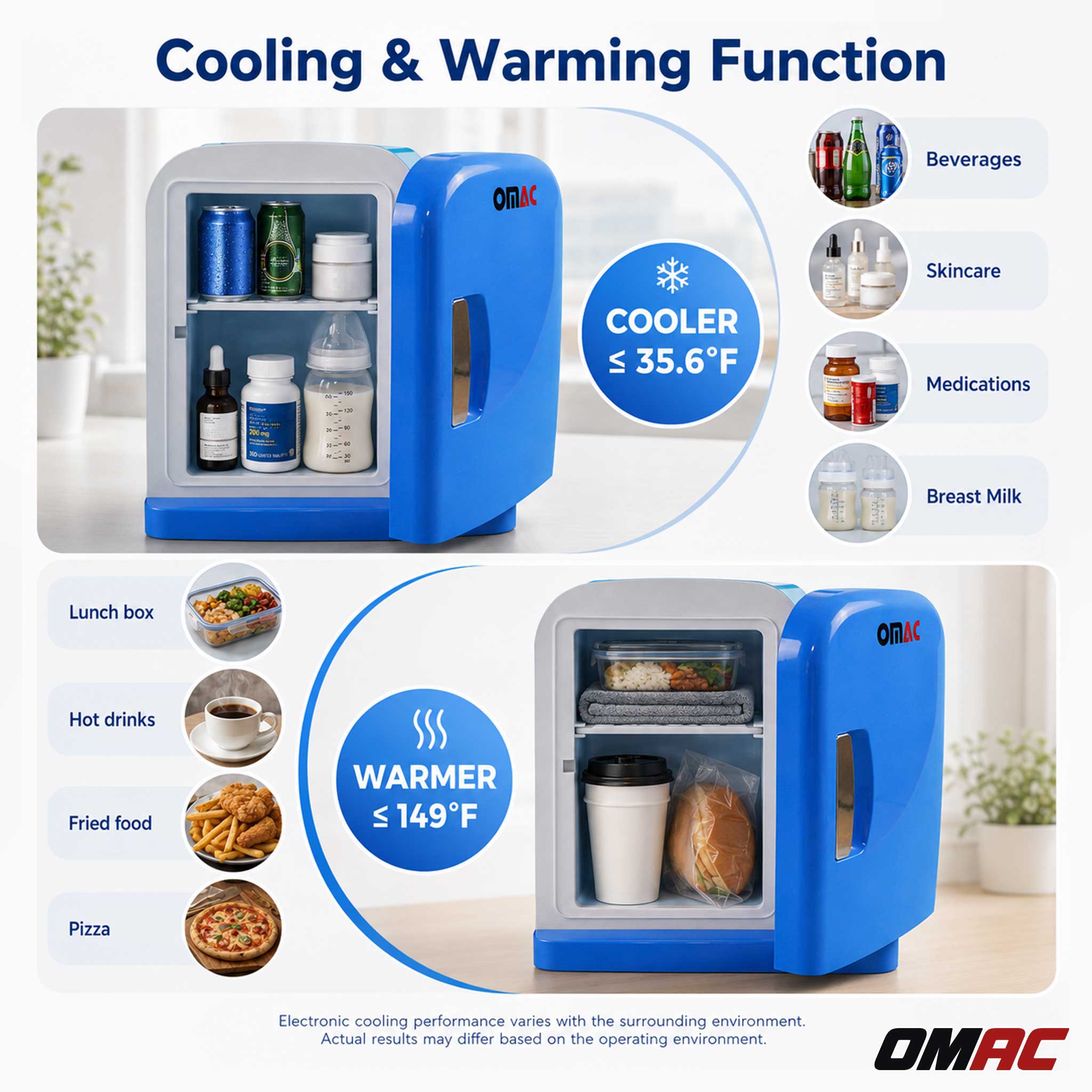 Mini Kühlschrank 4 Liter Kühler & Wärmer 12V DC Portable für Auto