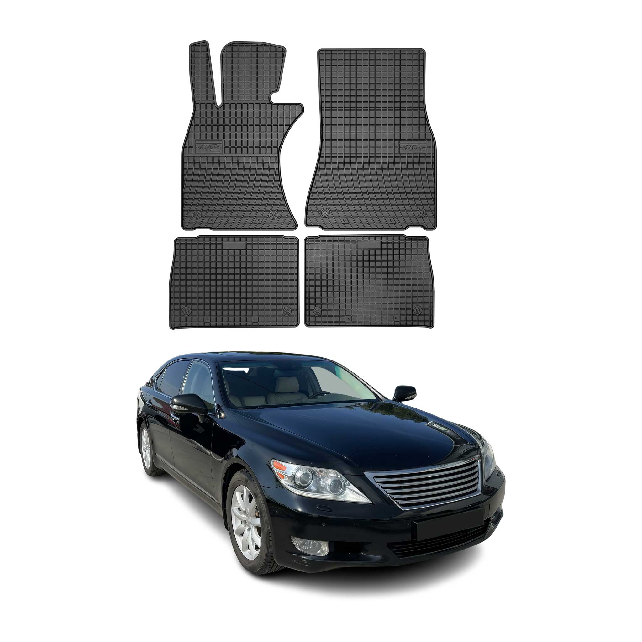 Fußmatten Gummimatten für Lexus LS IV 2006-2017 Gummi Schwarz 4 tlg