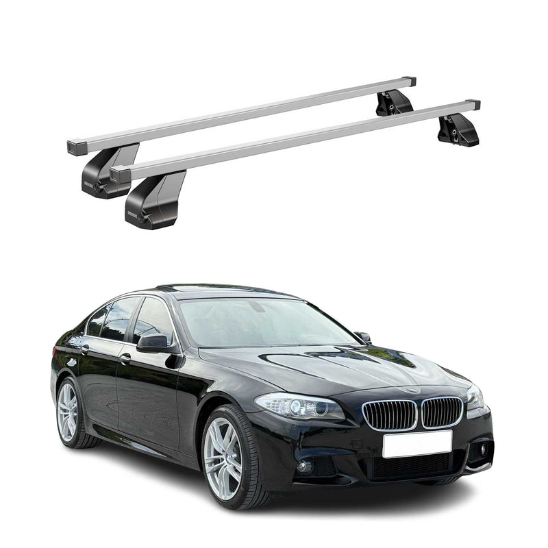 Menabo Dachträger Grundtäger für BMW 5er F10 Limo 2010-2016 75kg Stahl Silber 2x
