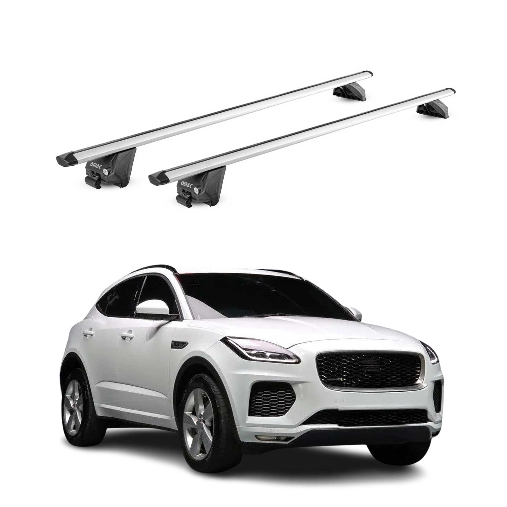 Dachträger Grundtäger für Jaguar E-Pace 2018-2024 100kg Alu Silber 2tlg ABE