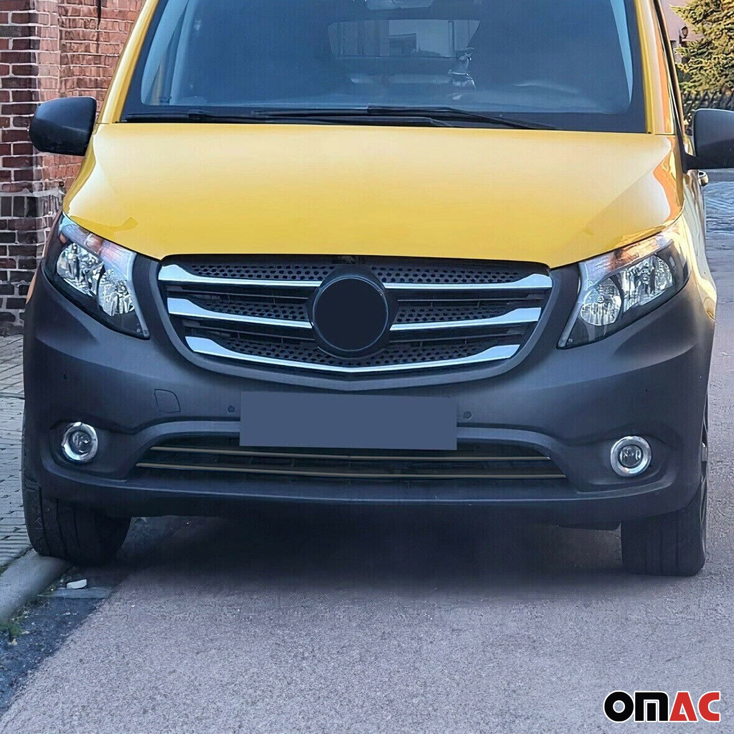 Kühlergrill Leisten Grillleisten für Mercedes Vito 2014-2019 Edelstahl Dunkel 2x