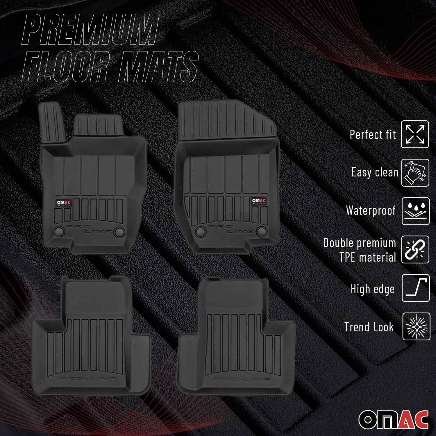 OMAC Gummi Fußmatten für Mercedes GL Klasse X164 2006-2012 Premium TPE 4x