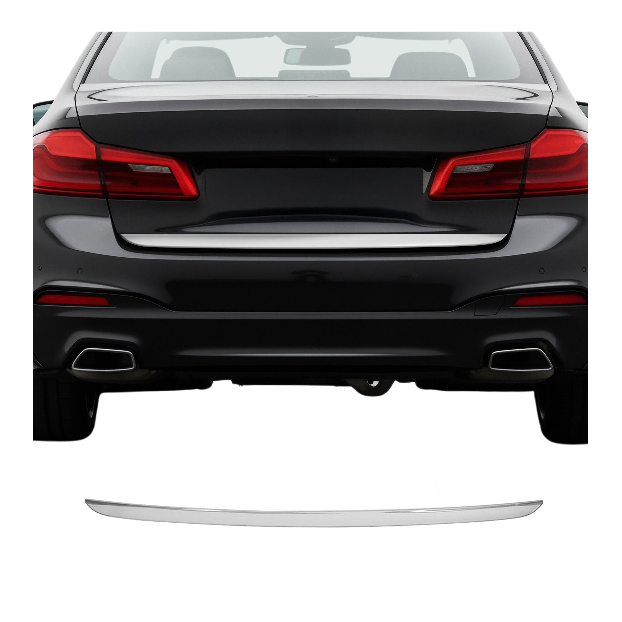 Kofferraumleiste Heckklappe Leiste für BMW 5er G30 2017-2024 Edelstahl Chrom