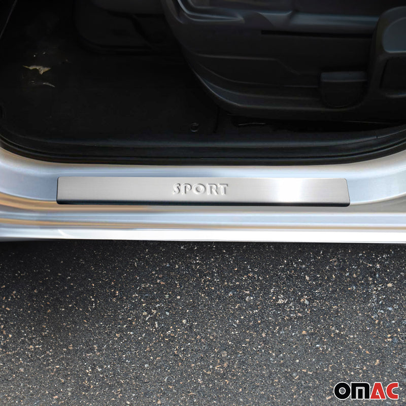 Door sills Sport for Ford Focus 1998-2004 stainless steel silver 4x