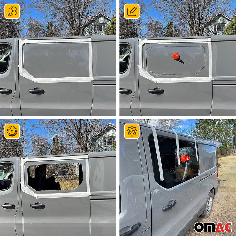 Seitenfenster Seitenscheibe für VW T6 T6.1 2015-2024 Rechts L2 Langer Schwarz