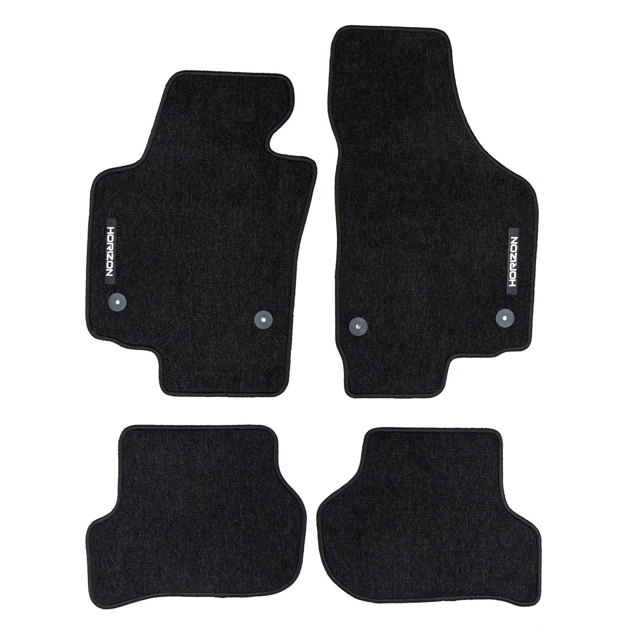 Velours Fußmatten für Seat Leon II 2005-2012 Autoteppich Automatten Schwarz 4tlg