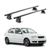 Stahl Dachträger für VW Polo mk3 Schrägheck Kombi 1994-2002 TÜV 75 kg 2x Schwarz
