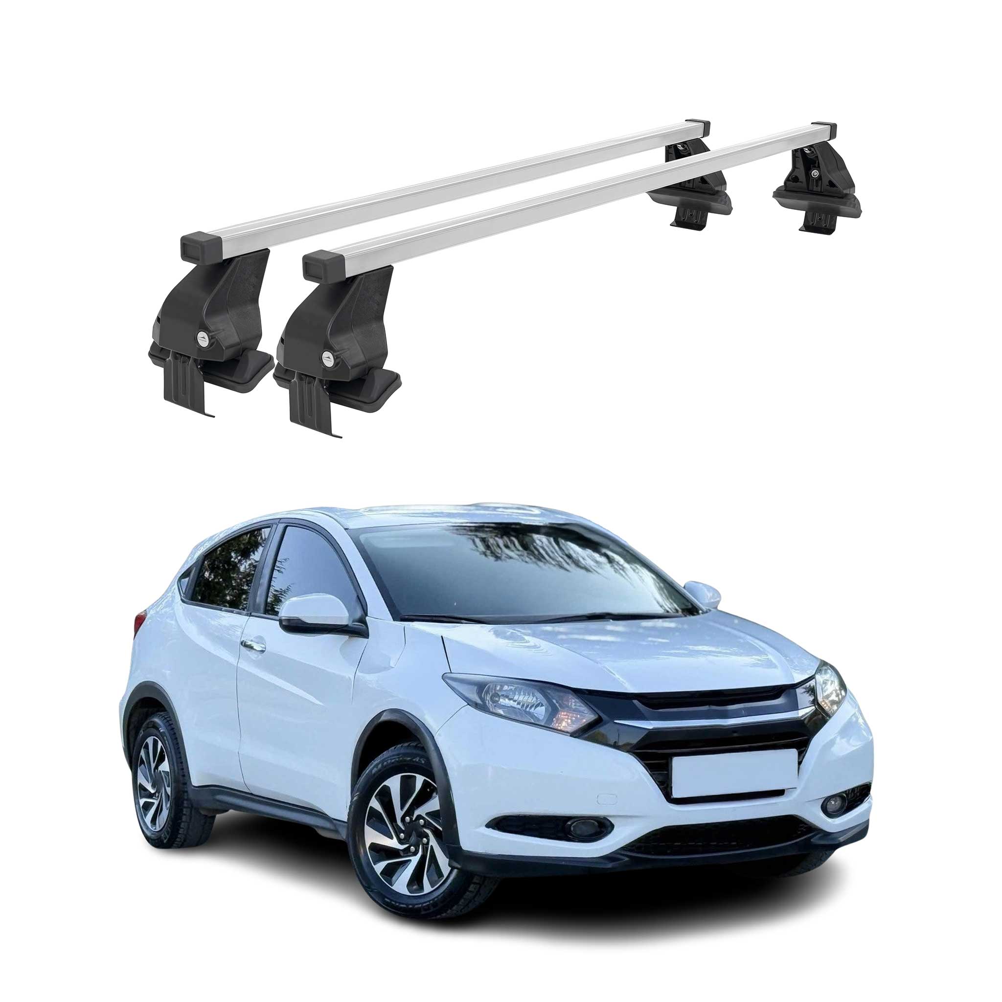 Menabo Dachträger Grundtäger für Honda HR-V 2015-2021 50kg Stahl Silber 2 tlg