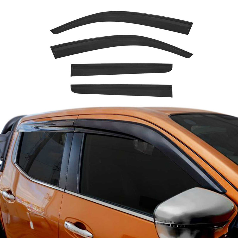 4x Windabweiser Regenabweiser für Isuzu D-Max 2002-2012 Acryl Dunkel