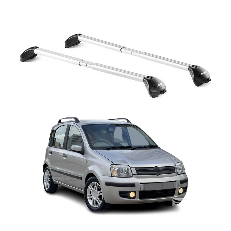 Dachträger Grundtäger für Fiat Panda II 2003-2012 5 tür 100kg Alu Silber 2x ABE