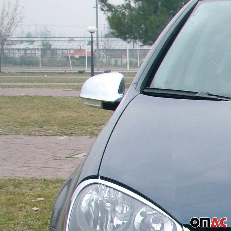 Spiegelkappen Spiegelabdeckung für Seat Alhambra 2004-2010 Edelstahl Silber 2tlg