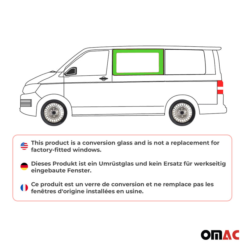 Seitenfenster Auto Seitenscheibe für VW T5 2003-2015 Links Schwarz L1 L2