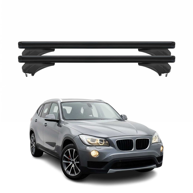 Menabo Dachträger Grundtäger für BMW X1 E84 2009-2015 Aluminium Schwarz 2 tlg