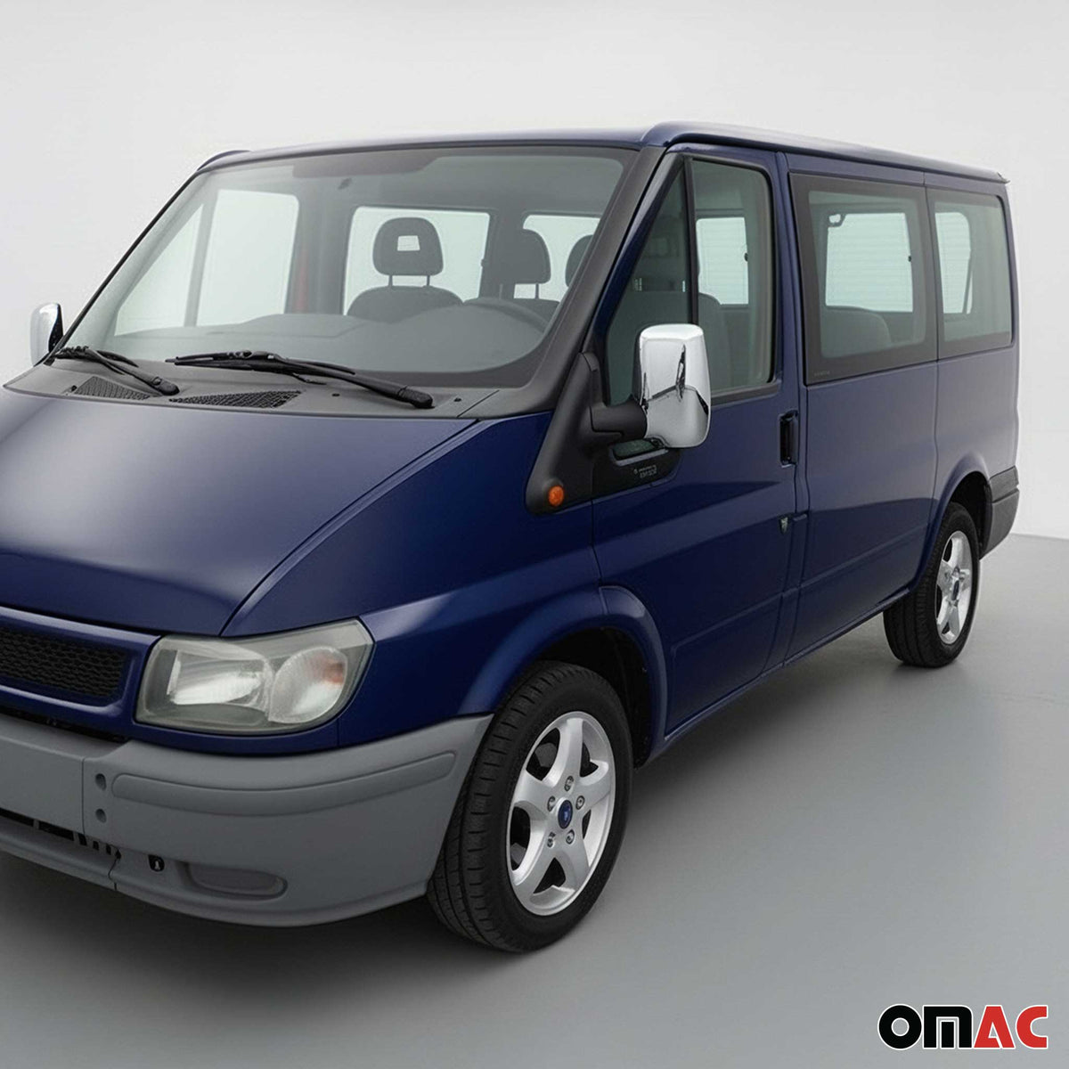 Spiegelkappen Spiegelabdeckung für Ford Transit 2000-2012 Chrom ABS Silber 2tlg