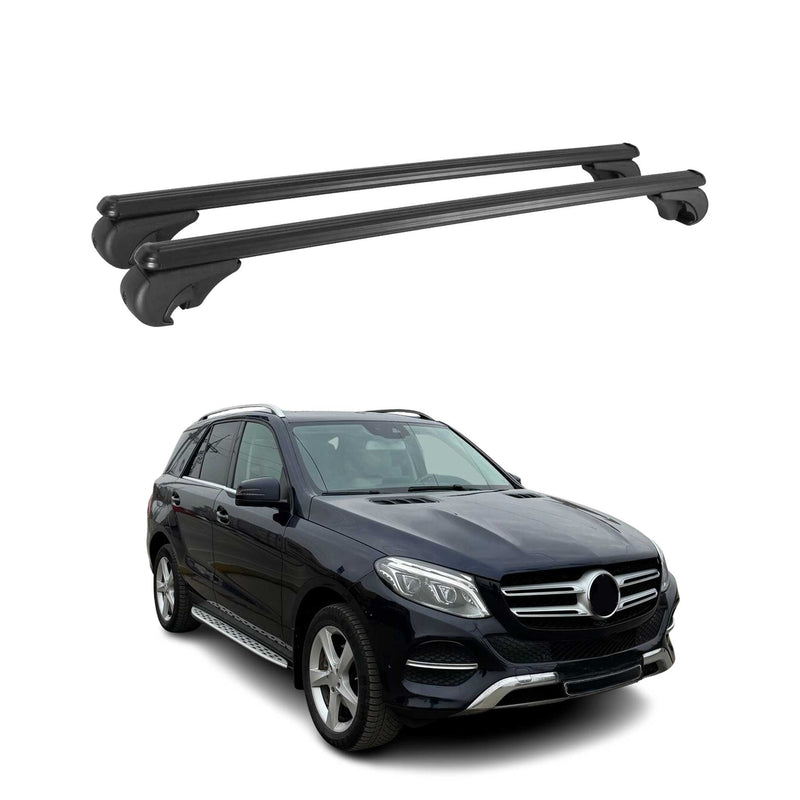 Dachträger Grundtäger für Mercedes GLE W166 2015-2019 75kg Alu Schwarz 2tlg