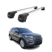 Dachträger Grundträger für Ford Explorer VI 2020-2026 Aluminium 75kg Grau 2tlg