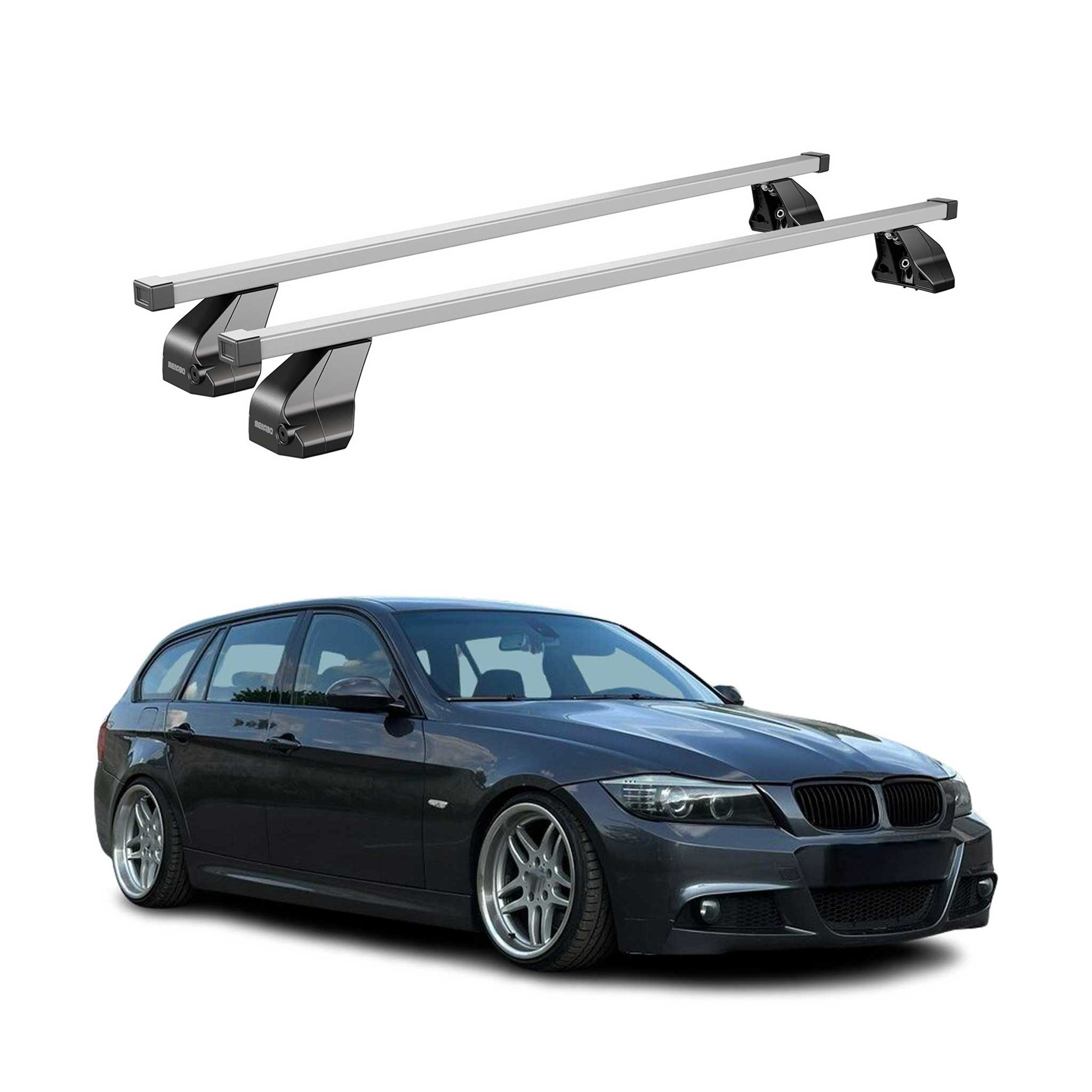Menabo Dachträger für BMW 3er E90 E91 E92 Limo Touring Coupe 2004-2013 Stahl