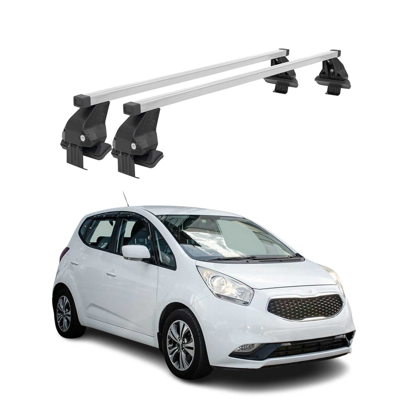 Menabo Dachträger Grundtäger für Kia Venga 2014-2019 50kg Stahl Silber 2 tlg