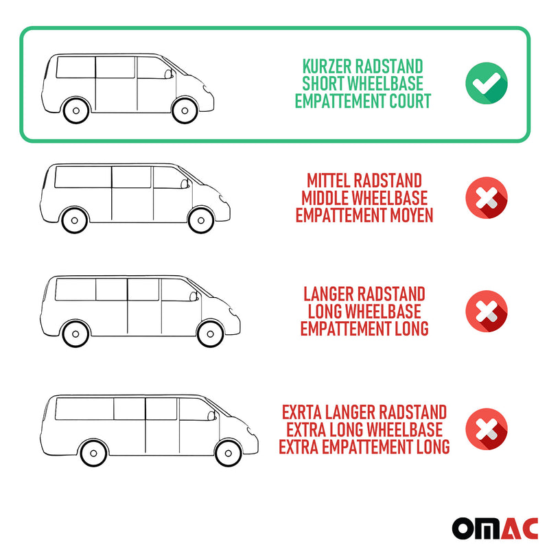 Sonnenschutz Gardinen für Mercedes Sprinter W907 Kurzer Doppelhecktür Grau 10x