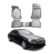 OMAC Gummimatten Fußmatten für Mercedes W212 2009-2016 TPE Automatten Grau 4x