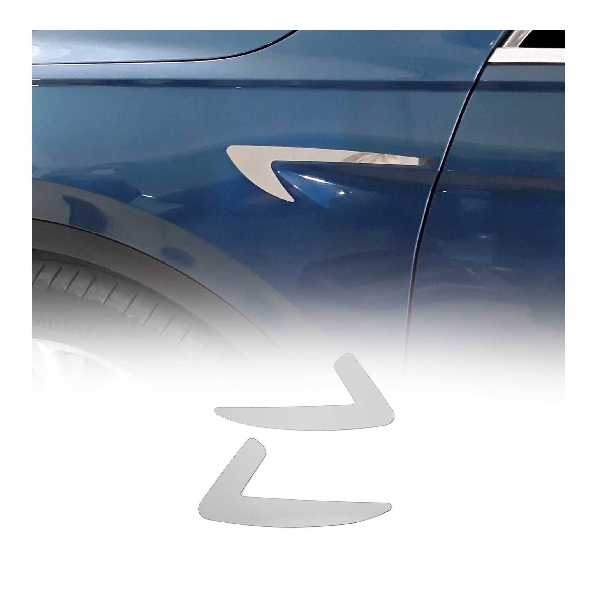 Seitendekor Autodecor für VW Passat B5 1996-2005 Edelstahl Chromdecor 2tlg