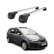 Dachträger Grundträger für Seat Alhambra II 2010-2020 Aluminium 75kg Grau 2tlg