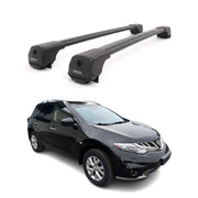 Dachträger Grundträger für Nissan Murano II 2009-2014 Aluminium 75kg Schwarz 2x
