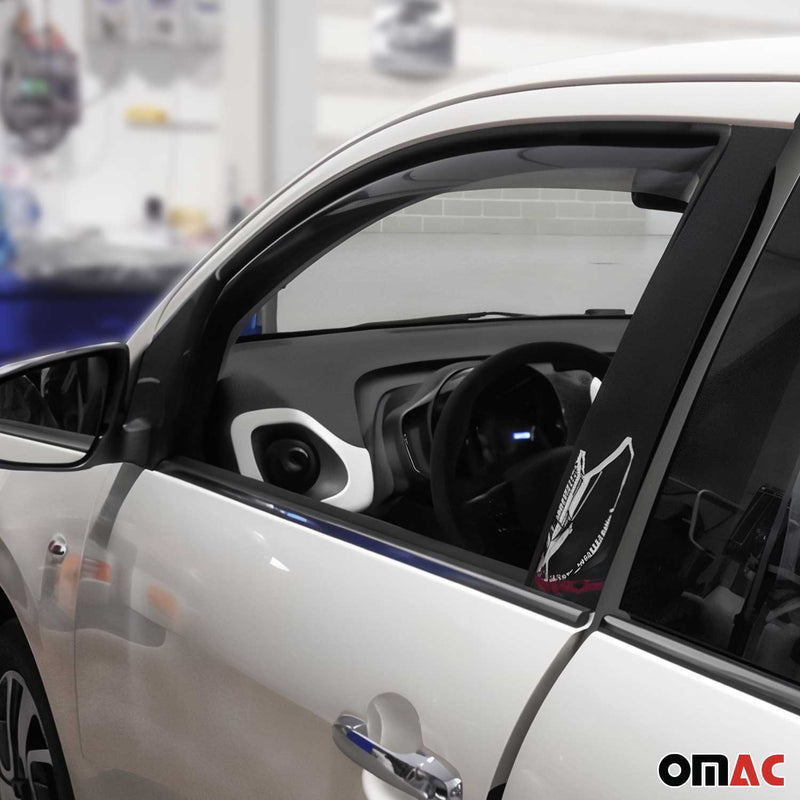 Windabweiser Regenabweiser für Peugeot 108 2014-2024 5tür Dunkel Acryl 2tlg