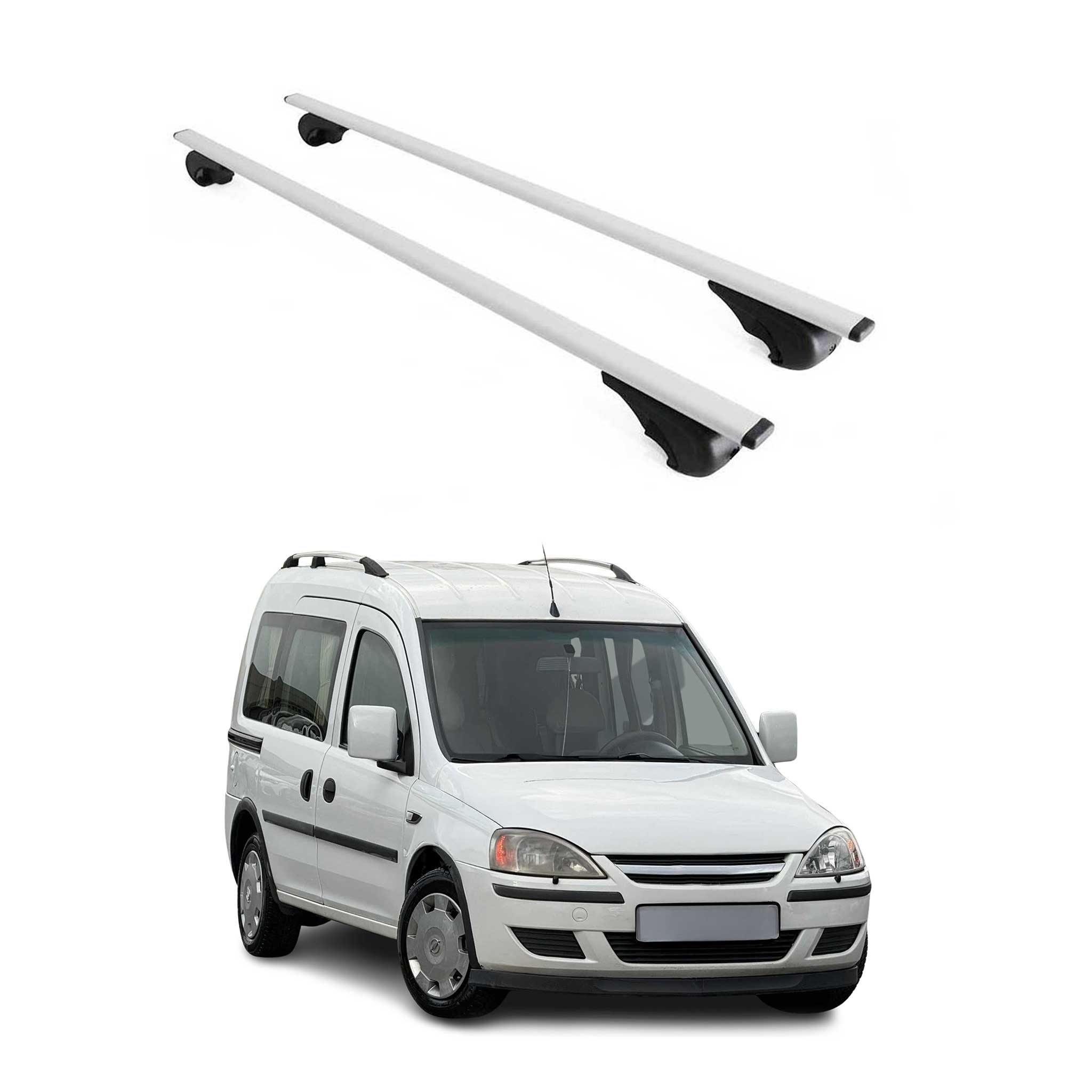Dachträger Grundtäger für Opel Combo C 2001-2011 75kg Metall Silber 2 tlg