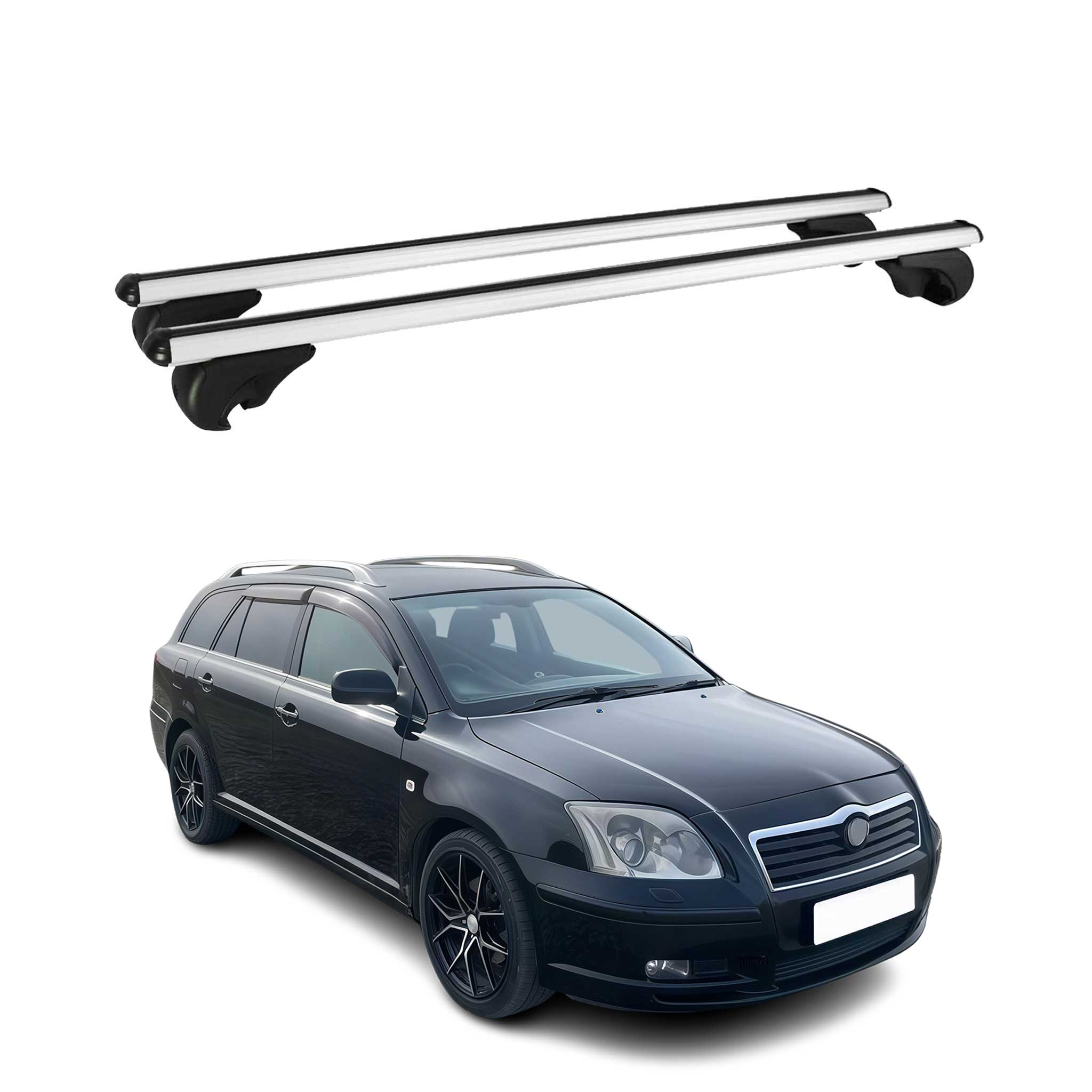 Dachträger Grundtäger für Toyota Avensis Verso mk2 2001-2008 75kg Alu Silber 2x