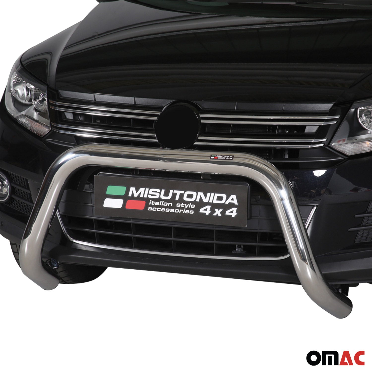 Frontbügel Frontschutzbügel für VW Tiguan 2011-2016 ø76mm Stahl Silber Schutz