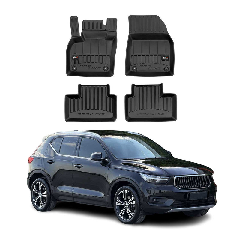 OMAC Gummi Fußmatten für Volvo XC40 2017-2024 Premium TPE Automatten Schwarz 4x