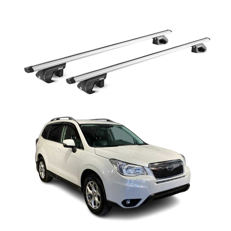 Dachträger Grundtäger für Subaru Forester mk4 2013-2018 90kg Alu Silber 2x ABE